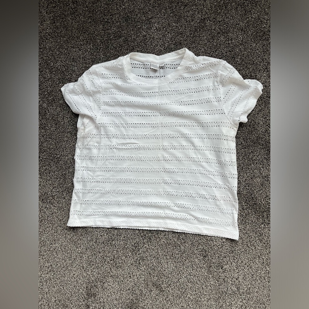 TEXTURED WHITE T-SHIRT